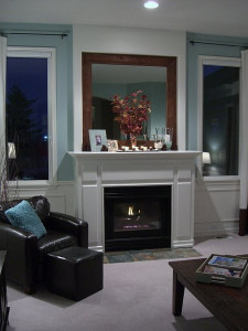 living room modern fire place