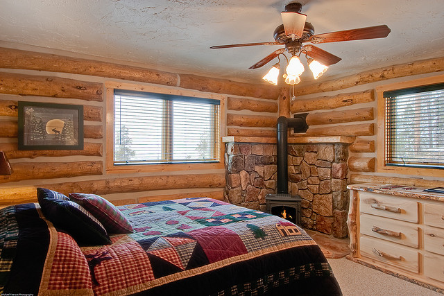 log bedroom set