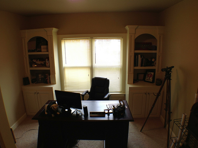 small basement office