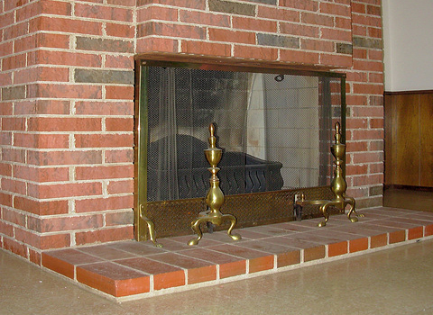 old fashioned fireplace