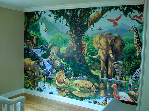jungle wall mural